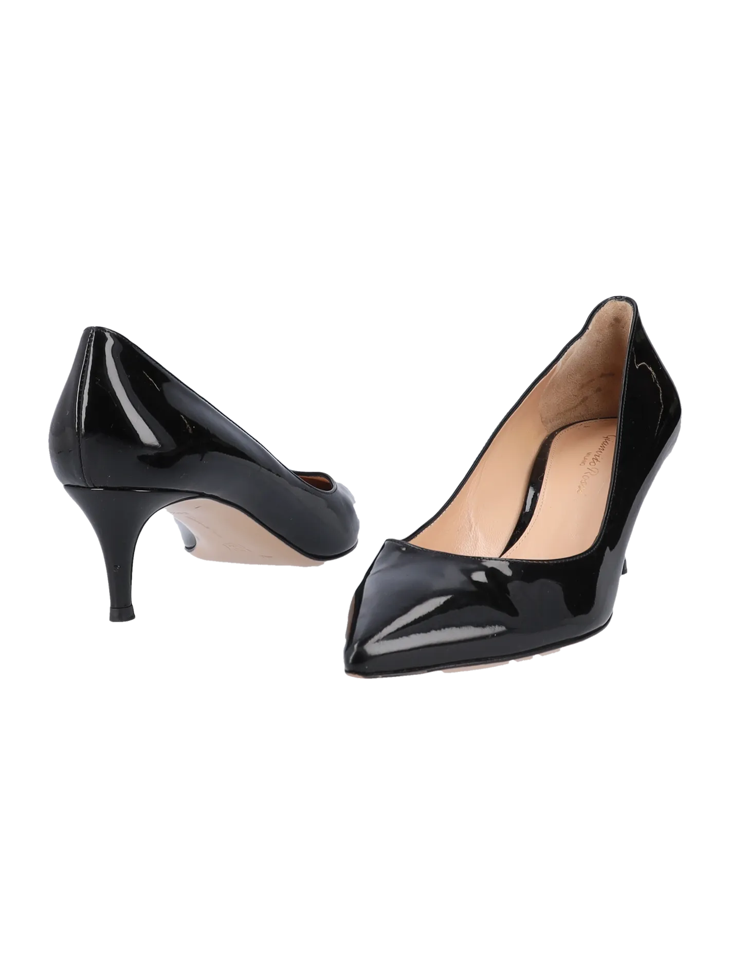 55mm kitten-heel patent-leather pumps