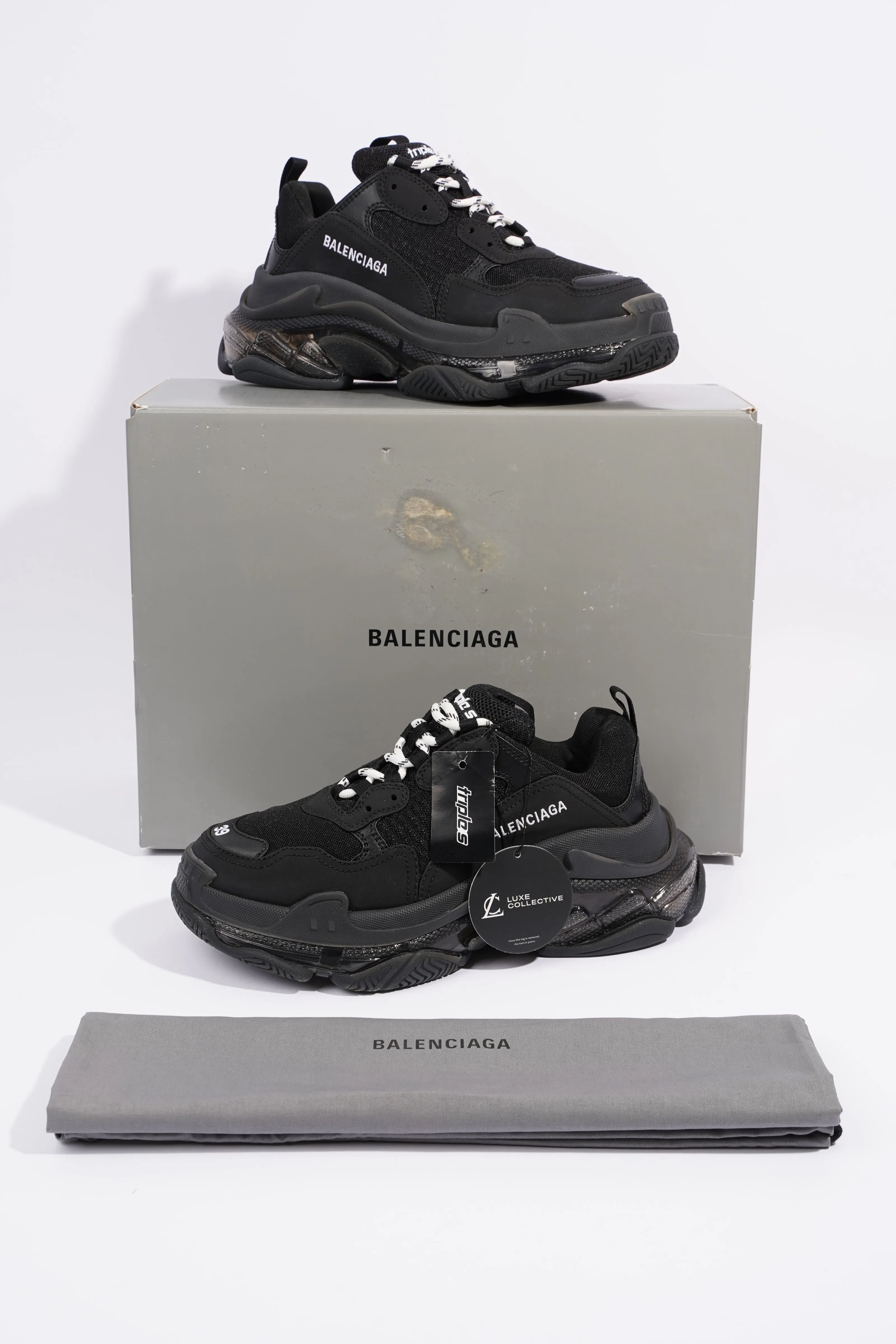 Balenciaga Triple S Black Canvas EU 39 UK 6