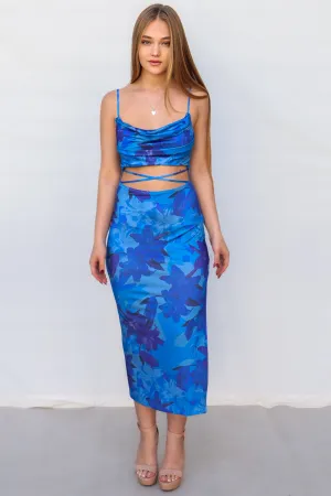 Henrietta Dress - Blue Floral