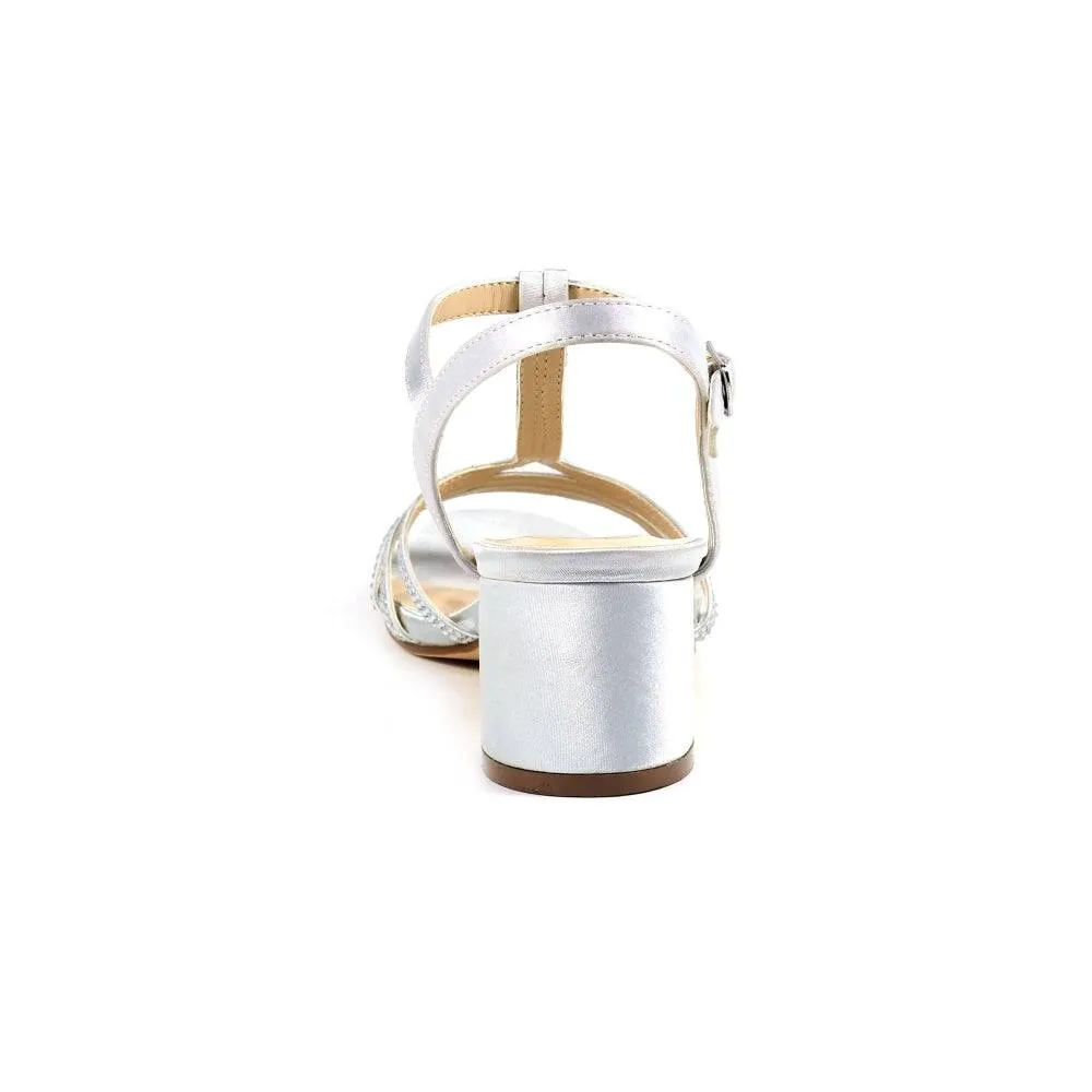 Lunar FLR063 Tatiana Ladies Silver Buckle Heels