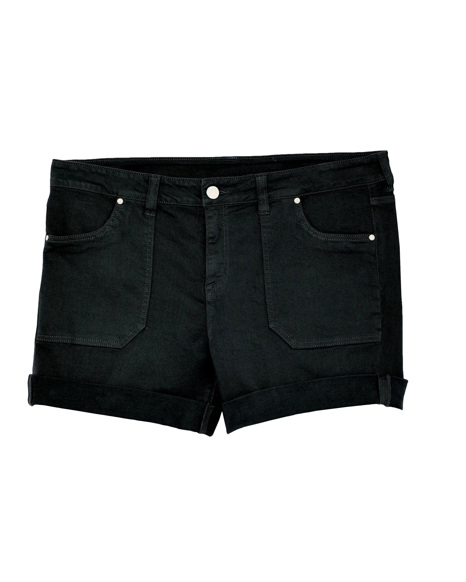 Macau Rolled Wide Cuff Short | Black