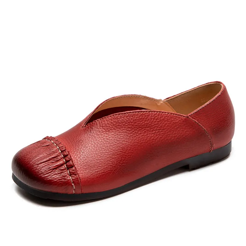 Women Minimalist Soft Leather Casual Flats