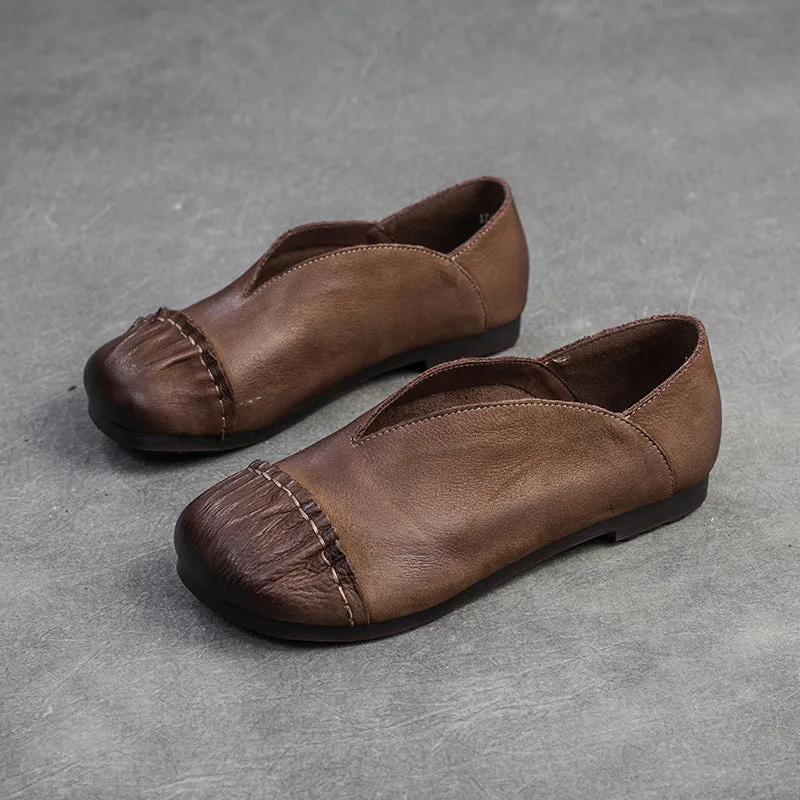 Women Minimalist Soft Leather Casual Flats