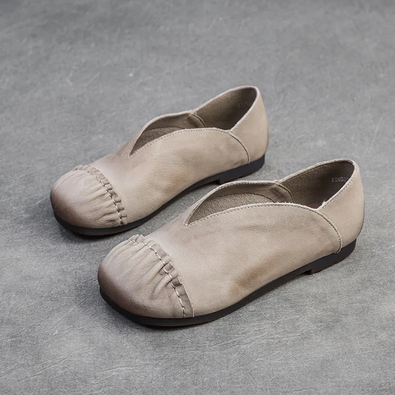 Women Minimalist Soft Leather Casual Flats